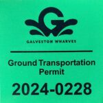 Galveston Cruise Terminal Permit Sticker