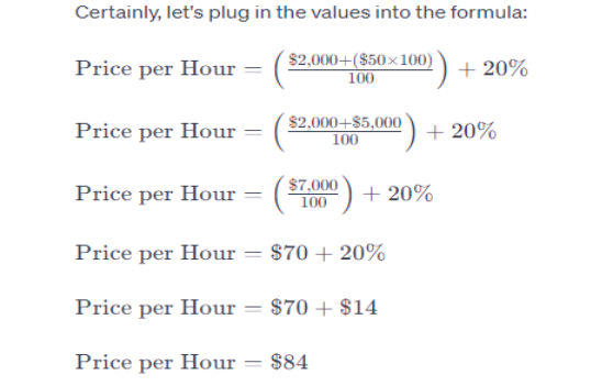 Formula for Calculating Limousine Cost for Pricing